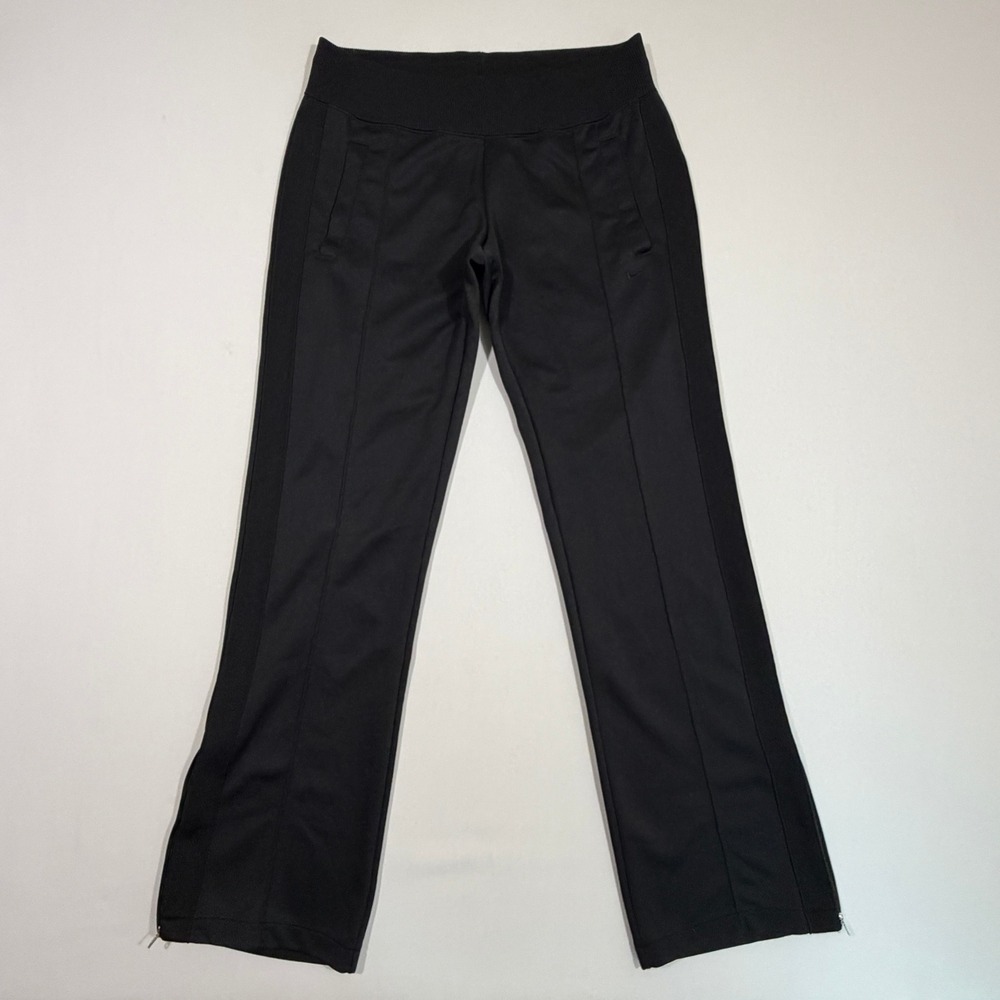 Nike The Athletic Dept Track Pants Womens S Black Zipper Cuff Y2K Indie